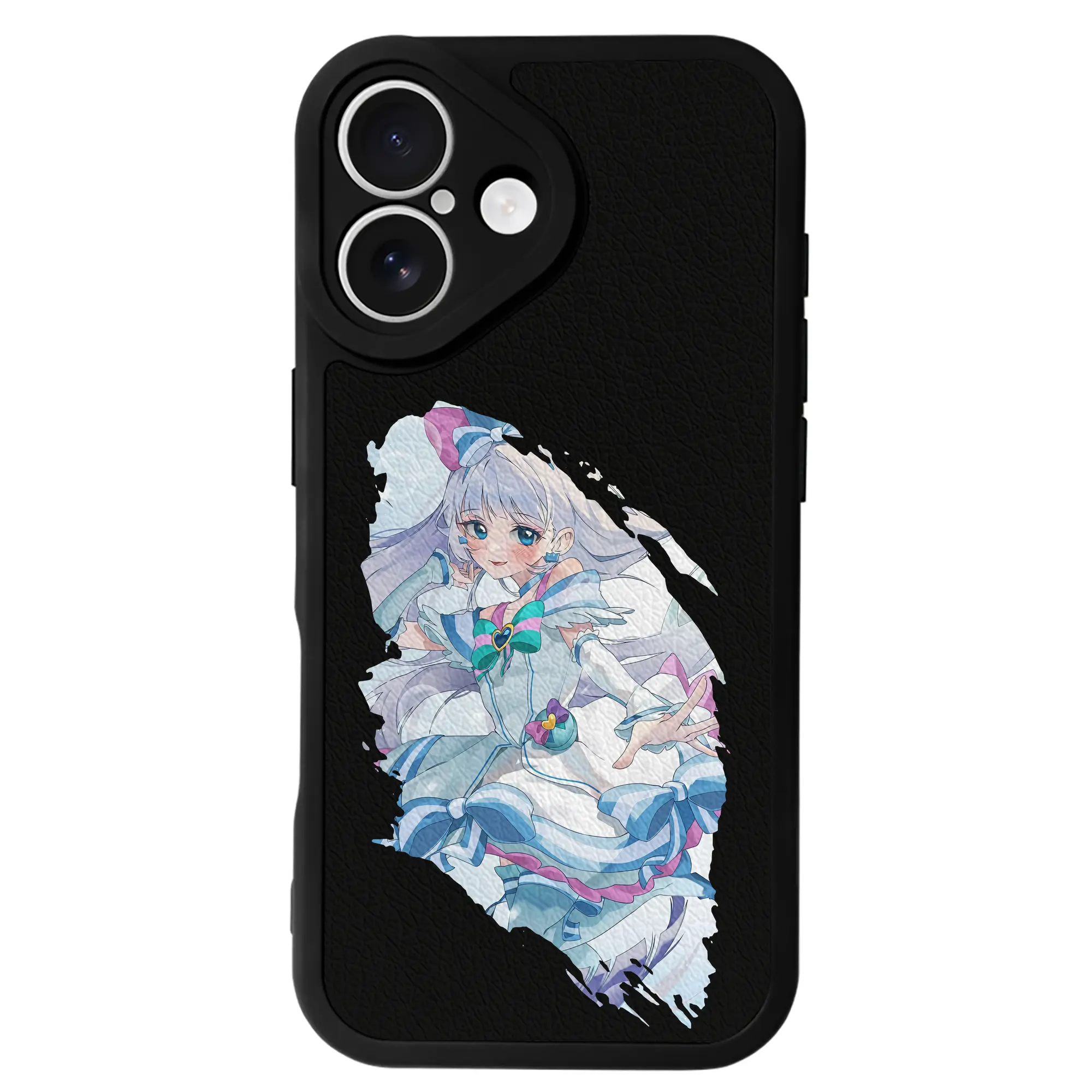 わんだふるぷりきゅあ グッズ 猫屋敷ユキ - IPhone 16シリーズ対応 ・ シリコンスマホケース ・ レザー調 ・ 高精度フィット ・ 耐衝撃 ・ ワイヤレス充電対応 ・ 精密カット